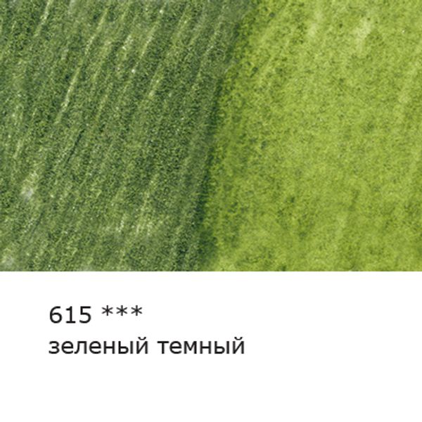 Карандаш акварельный художественный заточенный, 6 шт, 615 Зеленый темный (Green deep), Vista-Artista Gallery VGWP