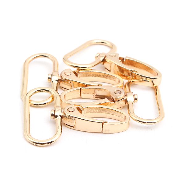 Карабин металл 30.0 мм (49х38 мм), золото цв.02, ГУ12849, 4 шт