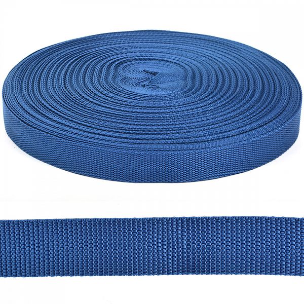 Стропа (ременная лента) 25 мм / 50 метров, толщ. ≈1.2 мм, 03 т.синий