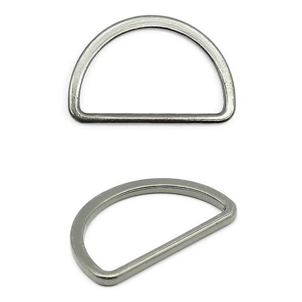 Полукольцо литое металл внутр. 30 мм (внешн. 35х22.5 мм), 50 шт, цв.черный никель, 819-038