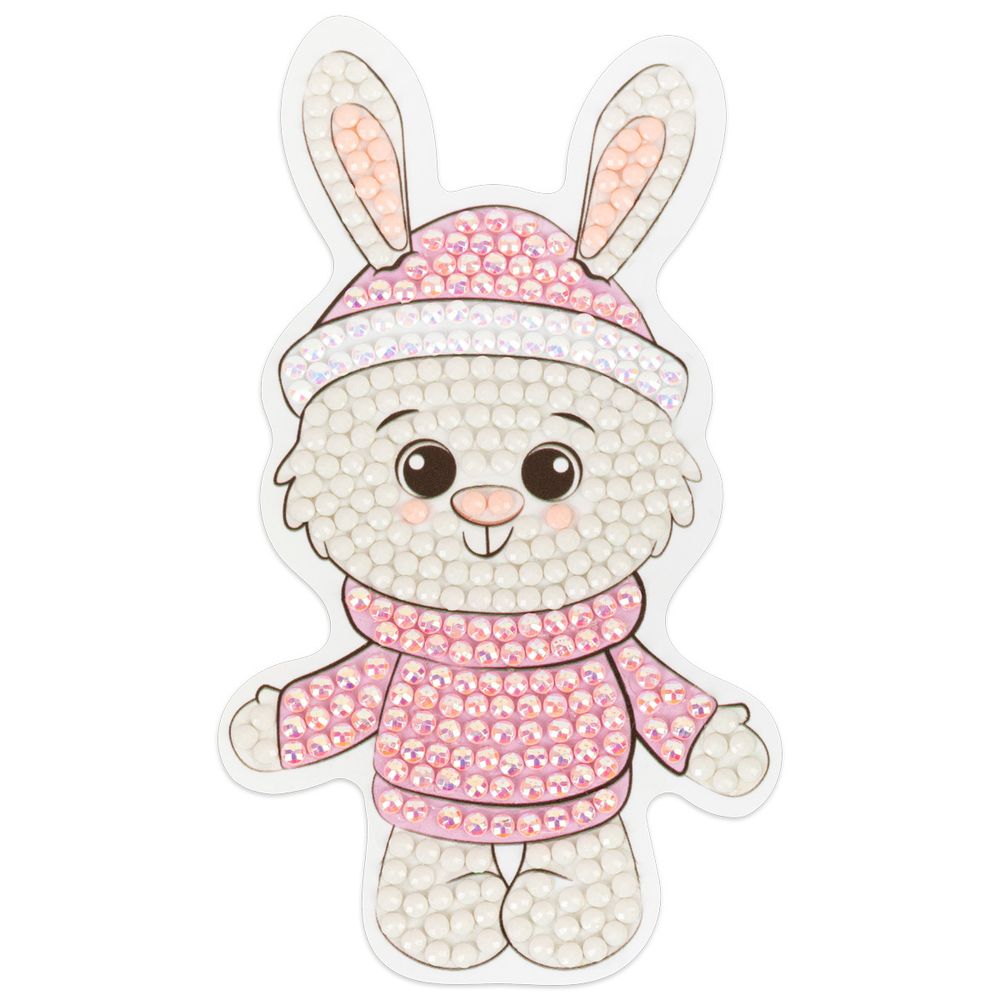 Алмазная (кристальная) мозаика Фрея ALVM-091, магнит Нарядная зайка, 6.5х11 см