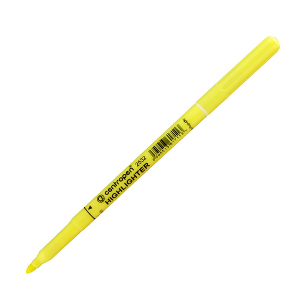 Текстовыделители флуоресцентные 2532/1 1-3 мм, 12 шт, 2532/1 желтый, Centropen 2532/1