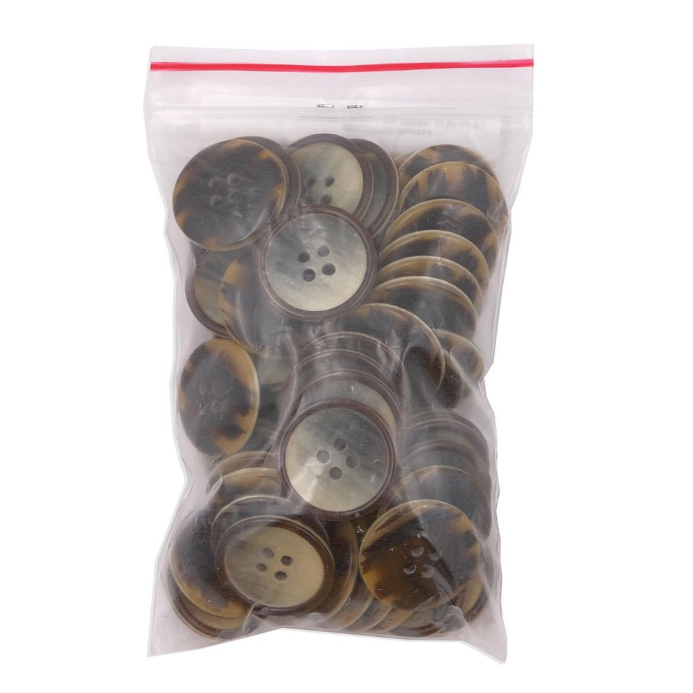 Пуговицы 4 прокола 36L, (col.D (т.коричневый)), 72 шт