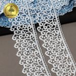 Кружево гипюр (плетёное) 80 мм, TR.8G8386, цв.10 голубой уп.12м, Kruzhevo