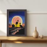 Алмазная (кристальная) мозаика Фрея, Фламинго на закате, 30х40 см