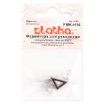 Швензы 12х14 мм, 10 шт (5х2 шт), 02 под серебро, чёрный, Zlatka FMK-H14