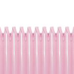 Молния потайная (скрытая) Т3 (3 мм) 1 зам., н/раз., 50 см, роз. 31302 / 50, 10 шт