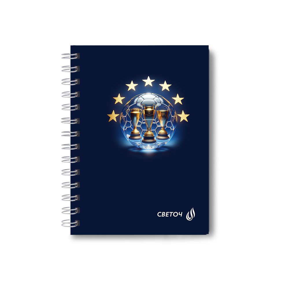 Записная книжка с твердым переплетом, глянцевая ламинация, на гребне A6 120 л. 4 шт клетка, Твои достижения 01596, ЗК226 Светоч