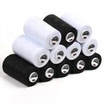 Нитки швейные Max 40/2, 4570 м (5000 ярд), ассорти ч/б / 12 бобин