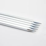 Спицы чулочные Knit Pro Nova cubics 2,5 мм / 15 см, никелированная латунь, серебристый, 5 шт, 12103