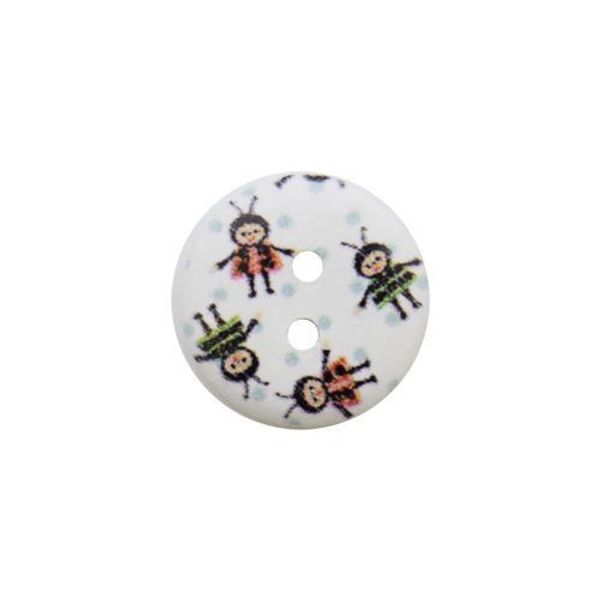 Пуговицы деревянные Мультяшные персонажи 18мм 50 шт, Пчелы