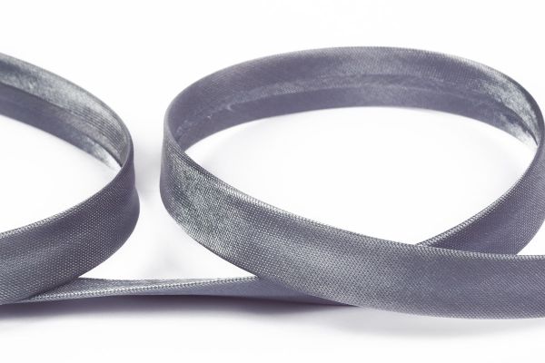 Косая бейка атласная 15 мм / 5 шт по 5.4 метра, №071 серый, Gamma GK-15P