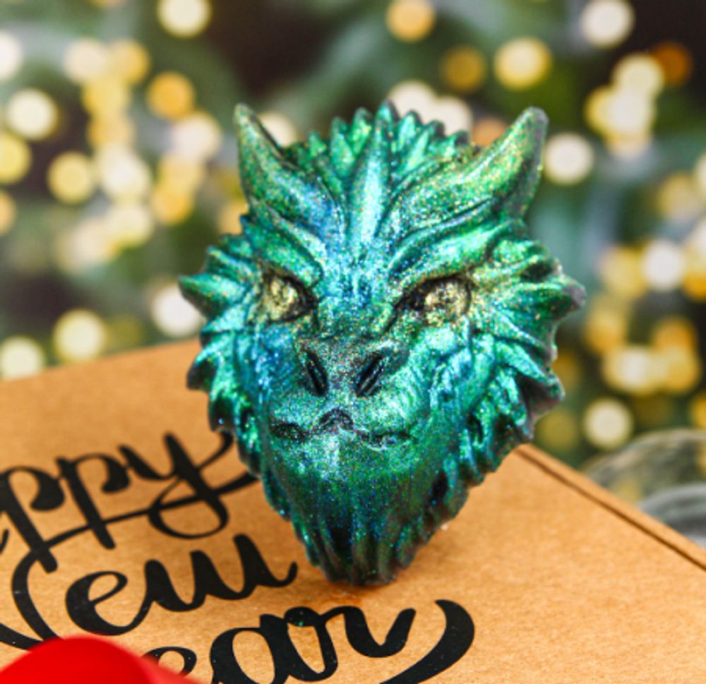 Пластиковая форма для мыла №01 14.8х10 см, пластик, Брутальный дракон, Bubble Time