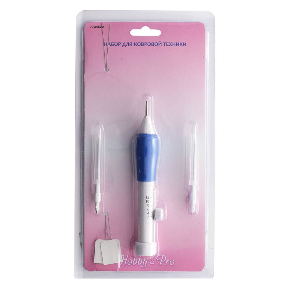 Набор для ковровой техники, иглы 1,3/1,6/2,2мм + 2 нитевдевателя, Hobby&Pro