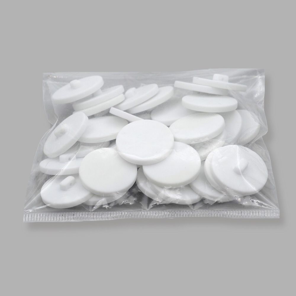 Пуговицы на ножке 44L (28мм), пластик (White (белый матовый)), 36 шт, CN K-33