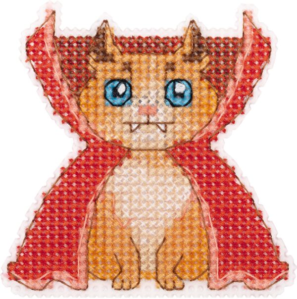 Набор для вышивания Klart 8-556, Магниты. Кошачий карнавал, 7.5х6 см