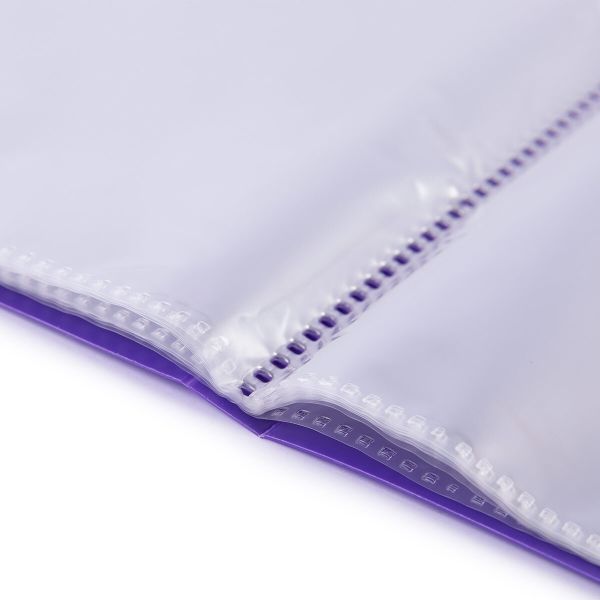 Папка-портфолио дошкольника с файлами 20л. 700 мкр. 15 мм, песок, 1 шт, A4, пурпурный LKP-011, Лео