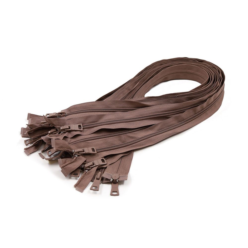 Молния спираль (витая) Т7 (7 мм) 2 зам., разъем., 70 см, 854 табак, 10 шт