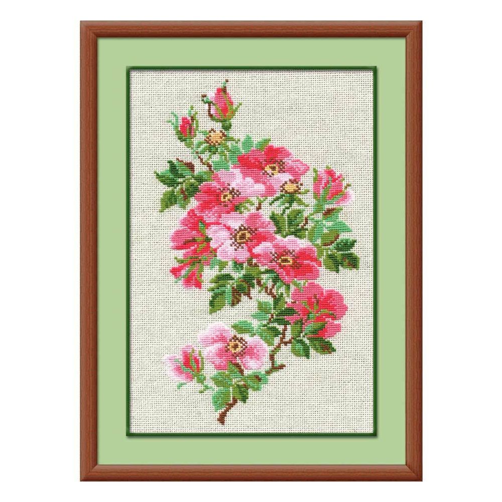 Набор для вышивания нитками Риолис, Шиповник, 21х30 см