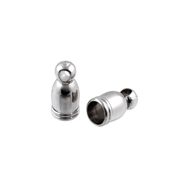 Концевик для бижутерии 3х8 мм, 10 шт, 03 под античное серебро, Zlatka FMK-E08