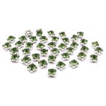 Хрустальные стразы в цапах/серебро, 6мм, 40 шт/упак, Astra&Craft (39 св.зеленый), 4AR169/176