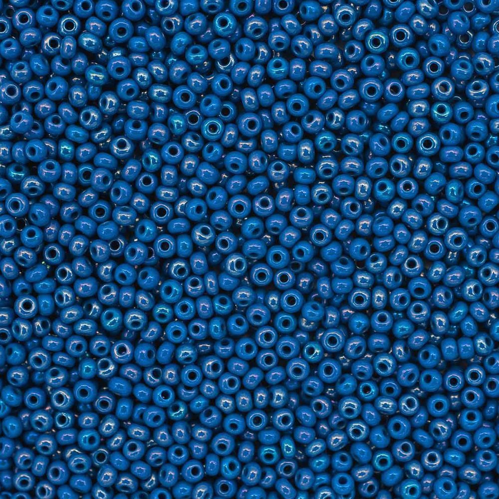 Бисер Preciosa непрозрачный с радужным покрытием 10/0 (34210), круг.отв., 500гр