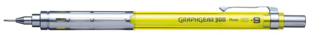 Карандаш автоматический Pentel GraphGear 300 0.9 мм, PG319-TGX желтый корпус