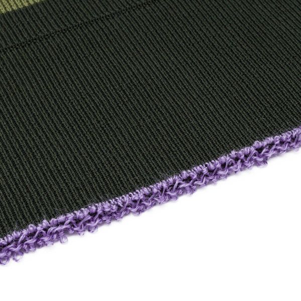 Подвяз средней плотности с полосками (100% полиэстер), 1*1, высота 14см (7см*2), длина 70-73см (8114/8116 т.хаки со св.хаки полосками)