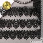Кружево гипюр (плетёное) 45 мм / 13.71 метров, TBY.808, цв.черный