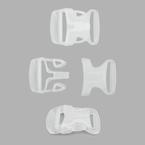 Фастекс (пряжка трезубец) пластик 30 мм, 50 шт, прозрачный