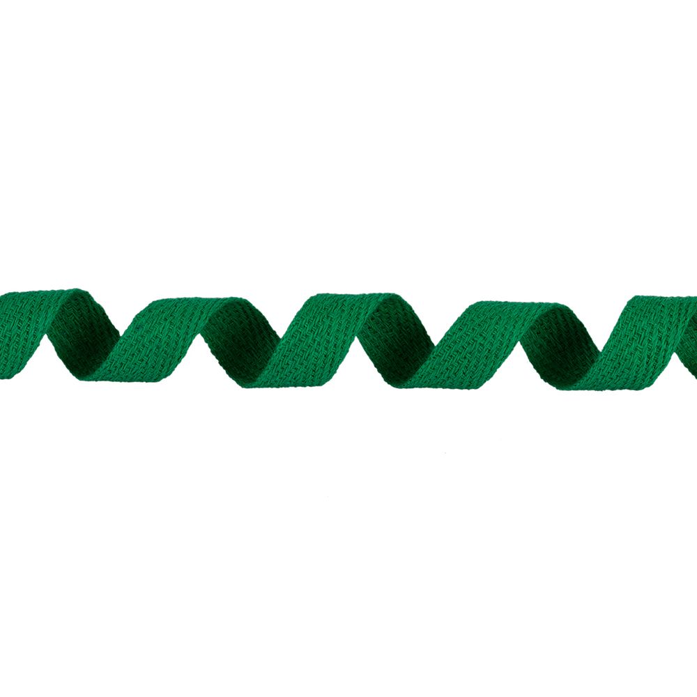 Тесьма (лента) киперная (100% х/б) 10 мм / 50 метров, зеленый/green, Gamma TCT-10