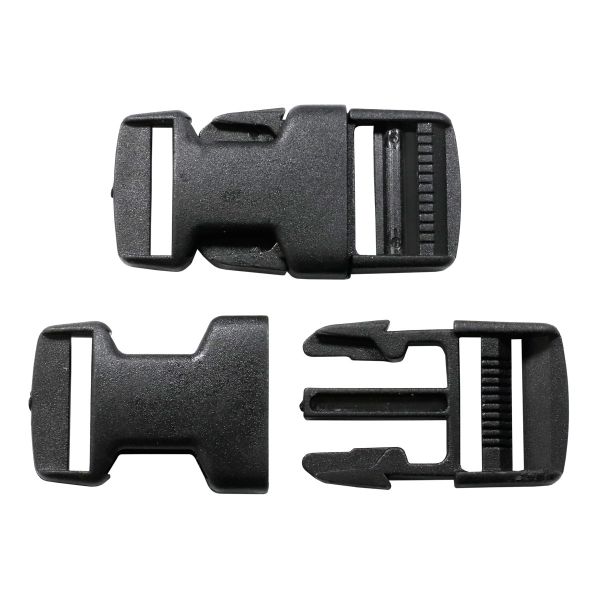 Фастекс (пряжка трезубец) пластик 25 мм, 50 шт, черный