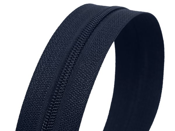 Молния рулонная витая (спираль) Т3 (3 мм), УСИЛЕННАЯ, НА БОБИНЕ, S-233 т.синий (цв.SBS) / 200 метров