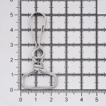 Карабин металл 19.0 мм (58х23 мм), (крюк) (никель), 50 шт