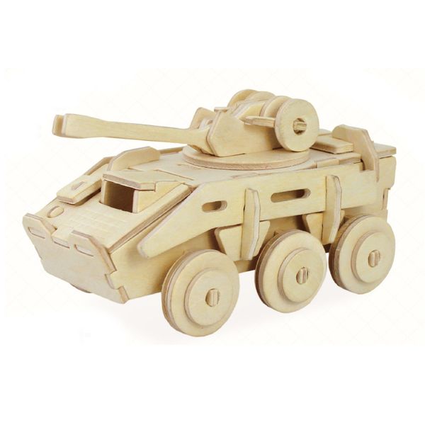 Пазл 3D ROT-008, 13х7.5х7.5 см, бронированная машина, Rezark ROT-008