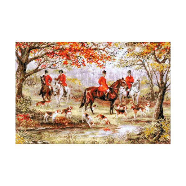 Набор для вышивания нитками Риолис, Охота на лис, 60х40 см