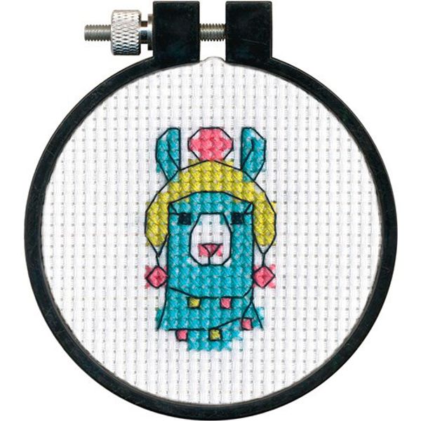 Набор для вышивания нитками Dimensions, Лама, 7х7 см