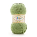 Пряжа Alize (Ализе) Baby Best / уп.5 мот. по 100 г, 240м, 485 зеленная трава A