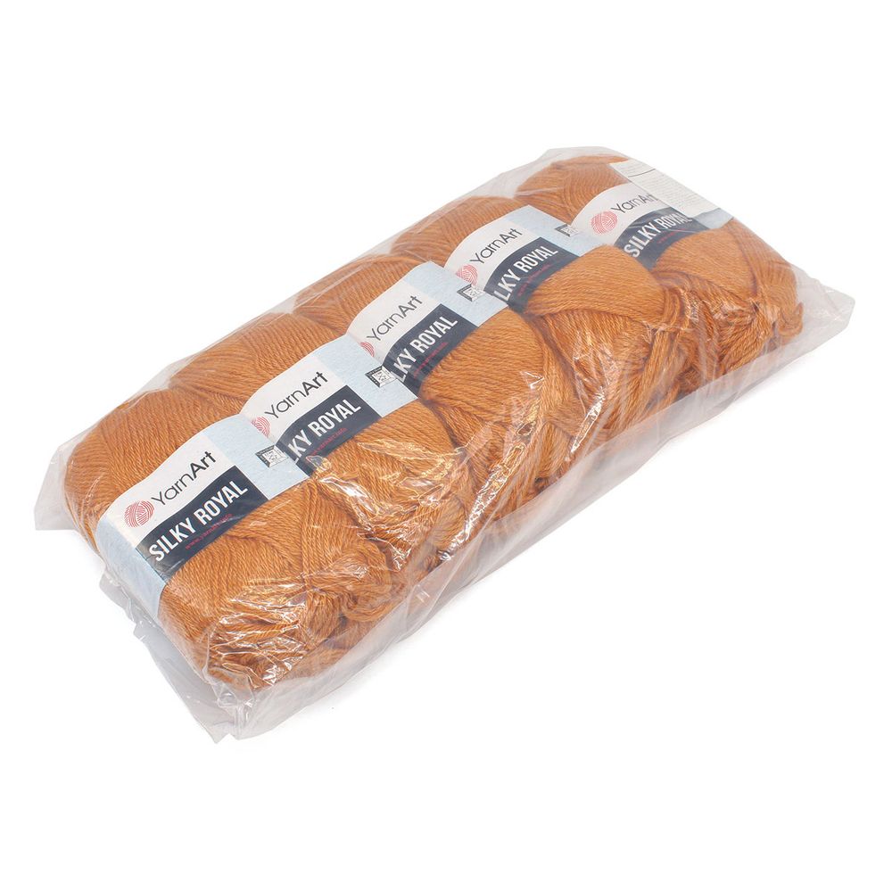 Пряжа YarnArt (ЯрнАрт) Silky Royal / уп.5 мот. по 50 г, 140м, 445 горчичный