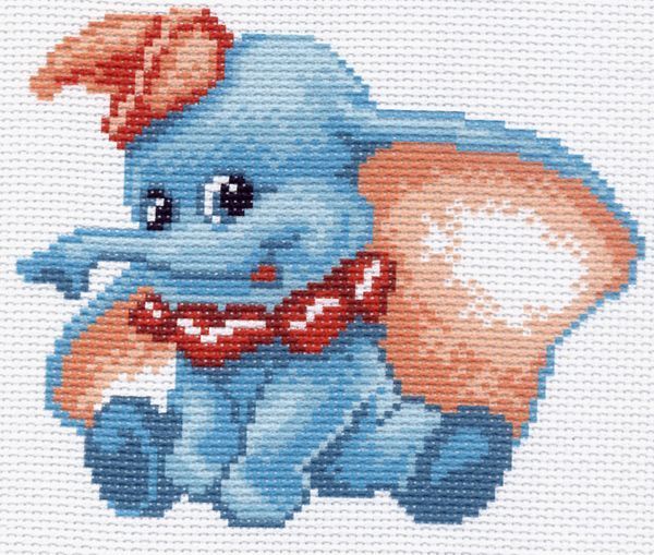 Набор для вышивания нитками Матренин Посад, 16х20 Слоненок