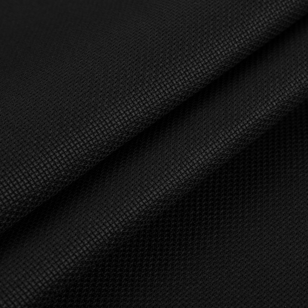 Канва Aida 18 ct, 150 см / 10 метров, чёрный, Gamma K18