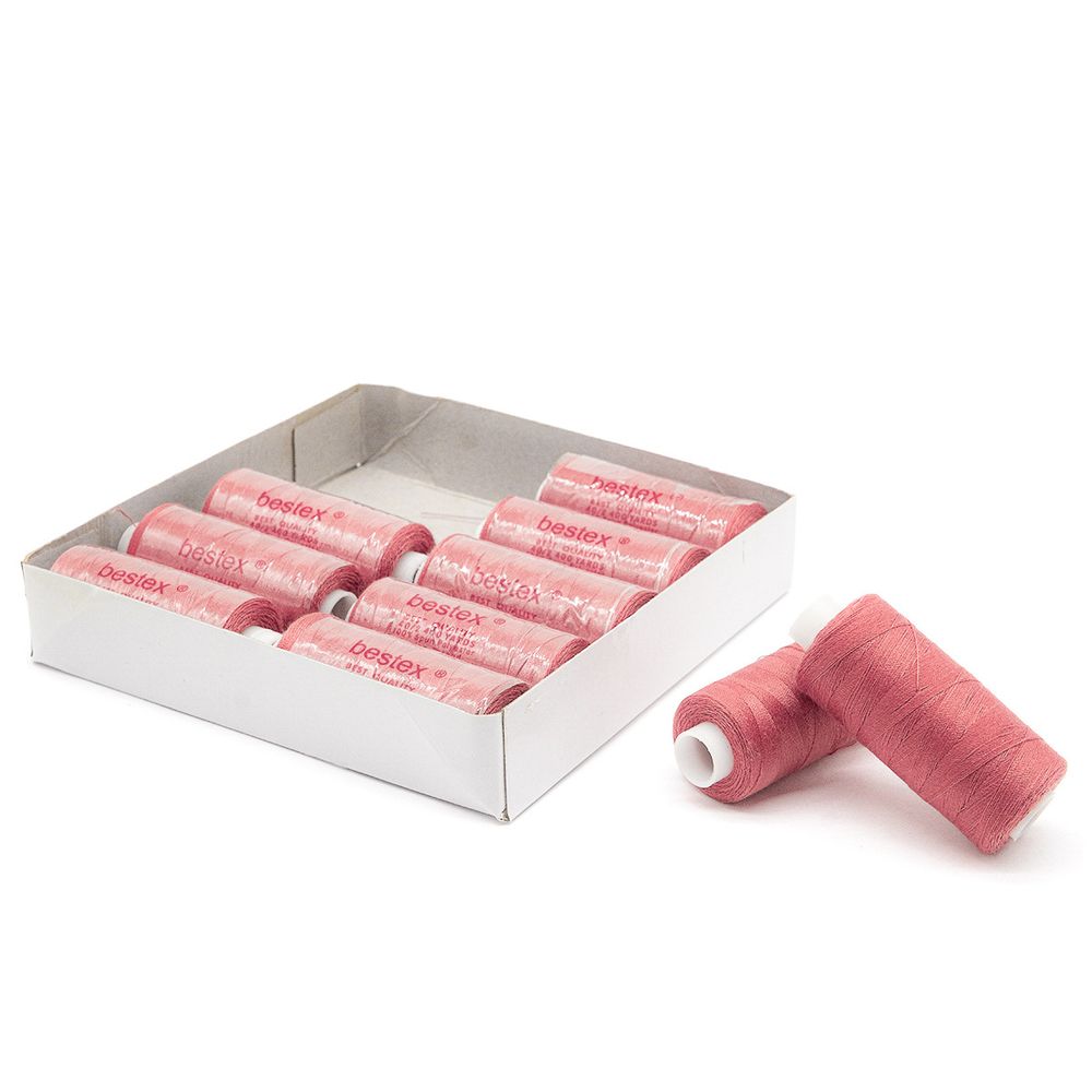 Нитки швейные бытовые Bestex 40/2, 365 м (400 ярд) / 10 кат., 045 пыльно-коралловый