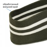 Подвяз (довяз) трикотажный 6.0х80 см, олива с белыми полосами, 100% п/э, 1 штука