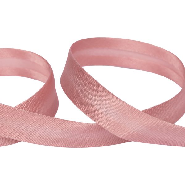 Косая бейка атласная 15 мм / 132±1 метра, В063 гр. розовый, NGK-15P