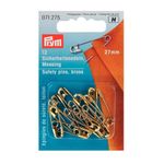 Булавки английские 27 мм, латунь, 12 шт, под золото, Prym 071275