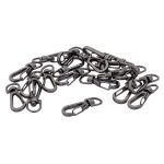 Карабин металл 10.0 мм (13х37 мм), цв.чер.никель, 20 шт