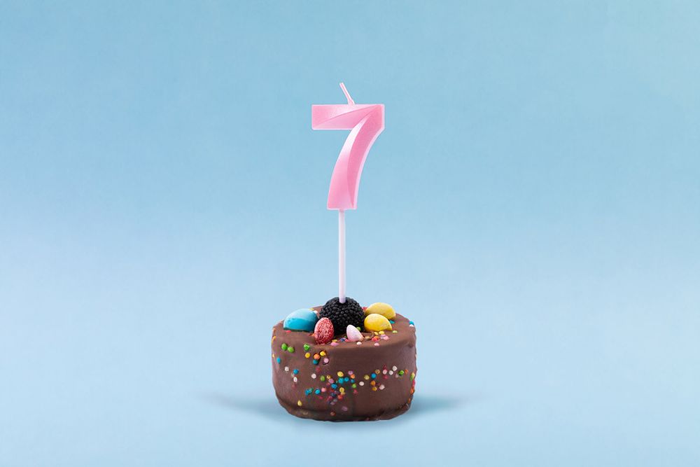 Свеча для торта Цифра 7, 12 шт, Boomzee BCD-13