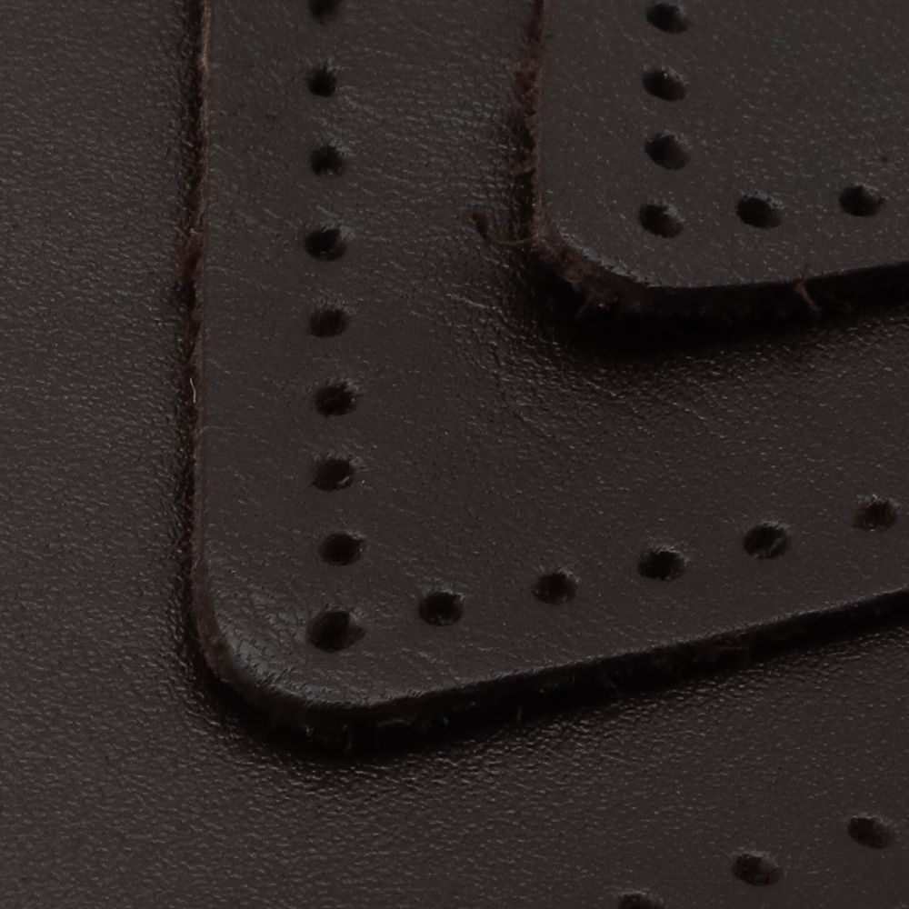 Набор заплаток пришивных из кожи, треугольник равностор. 4, 6 и 8см, с перфорацией, 3 шт (03 темно-коричневый), 9406