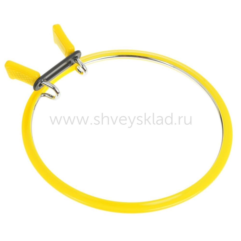 Пяльцы Nurge пружинные для вышивания и штопки, цв. желтый ⌀195мм толщина 7,7