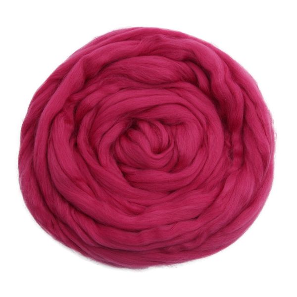 Шерсть для валяния мериносовая тонкая 100%, 100 гр. (1514 темная мальва)
